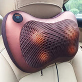 Car and Home Massage Pillow – Electric Massager for Neck, Back, Shoulder, Waist & Muscle Pain Relief with Soothing Heat Function